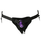 Sex & Mischief Strap-On & Silicone Dildo Kit - Black/Purple Adjustable Strap-On - Hush Store Sydney 
