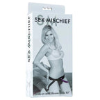 Sex & Mischief Strap-On & Silicone Dildo Kit - Black/Purple Adjustable Strap-On - Hush Store Sydney 