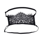 S&M Veiled Vision Lace Blindfold - Black Lace Blindfold