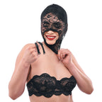 Sex & Mischief Lace Hush Hood - Black Hood