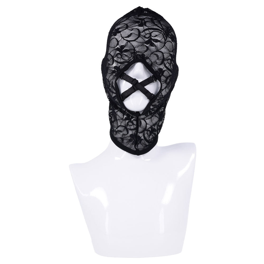 Sex & Mischief Lace Hush Hood - Black Hood