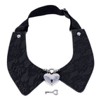 Sex & Mischief Heartbound Lace Day Collar - Black Submission Collar