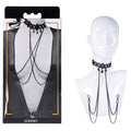 Sex & Mischief Lace Collar with Nipple Ties - Black Neck and Nipple Restraints - Hush Store Sydney 