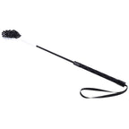 Sex & Mischief Lace Silicone Crop - Black/White 50 cm Crop Whip