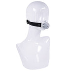 Sex & Mischief Lace Silicone Breathable Ball Gag - Black/Grey Mouth Restraint