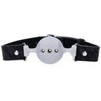 Sex & Mischief Lace Silicone Breathable Ball Gag - Black/Grey Mouth Restraint
