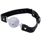 Sex & Mischief Lace Silicone Breathable Ball Gag - Black/Grey Mouth Restraint