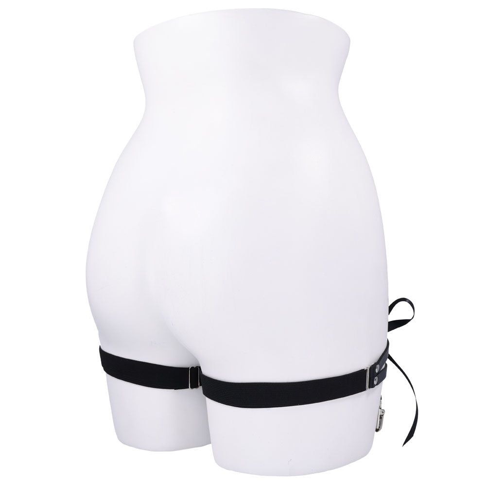 Sex & Mischief Laced Up Garters - Black Garters