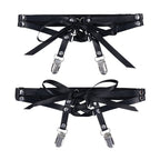 Sex & Mischief Laced Up Garters - Black Garters