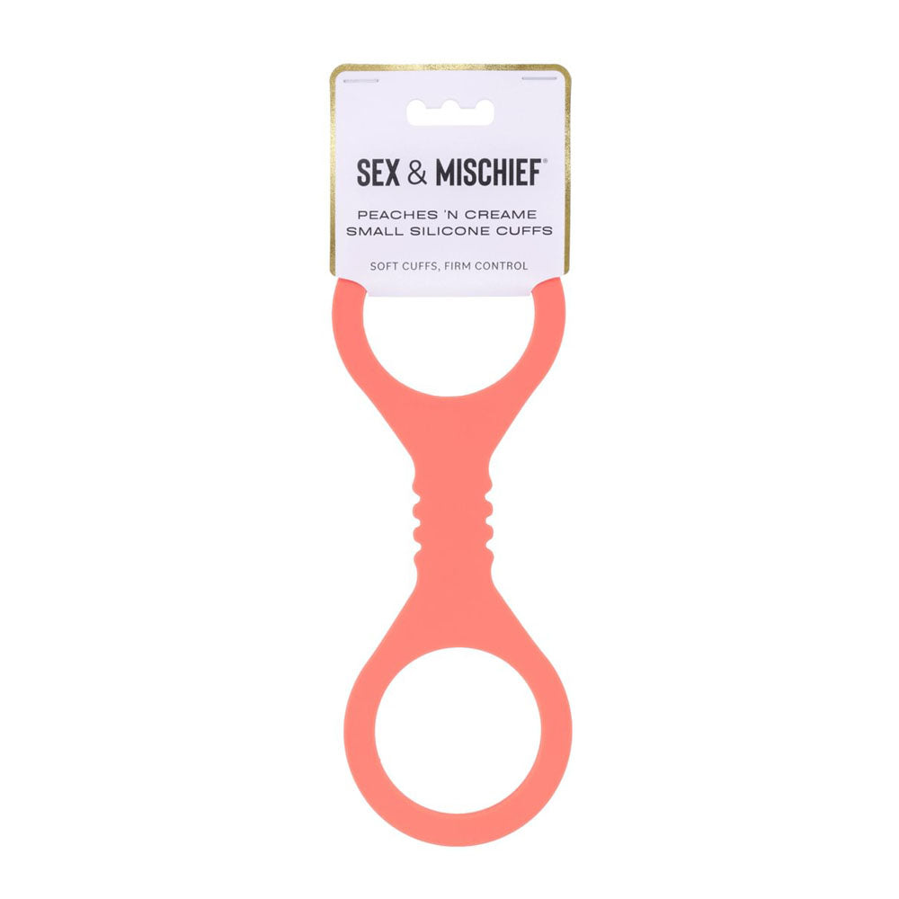 Sex & Mischief Peaches n CreaMe Small Silicone Cuffs - Peach Silicone Restraints - Hush Store Sydney 