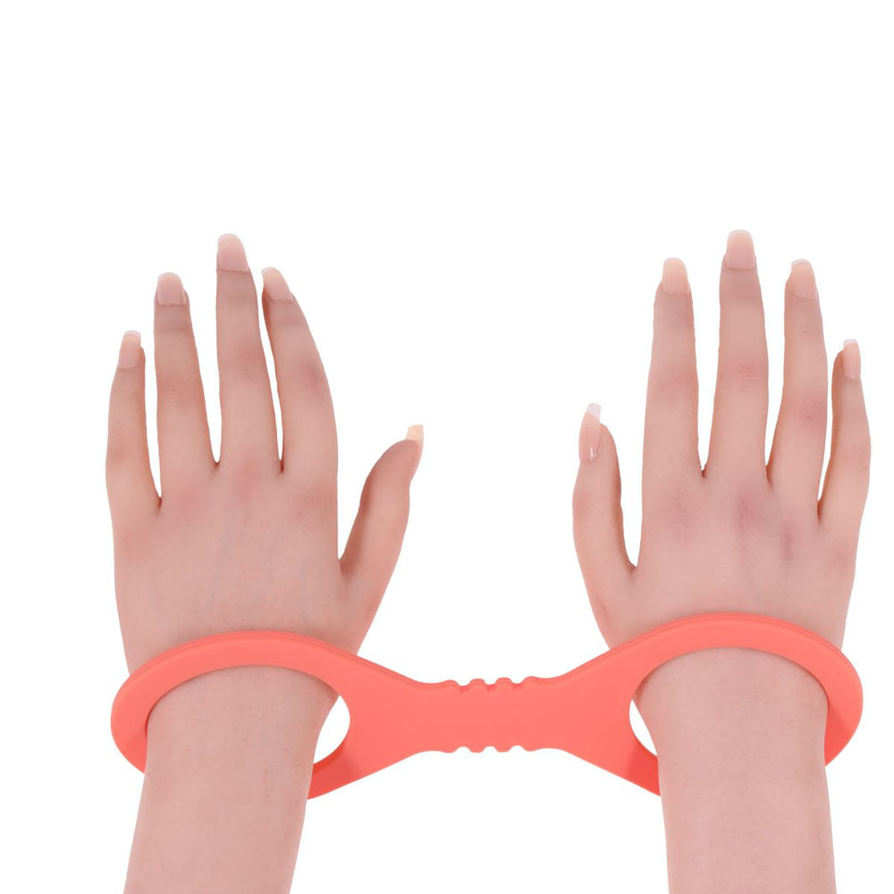 Sex & Mischief Peaches n CreaMe Small Silicone Cuffs - Peach Silicone Restraints - Hush Store Sydney 