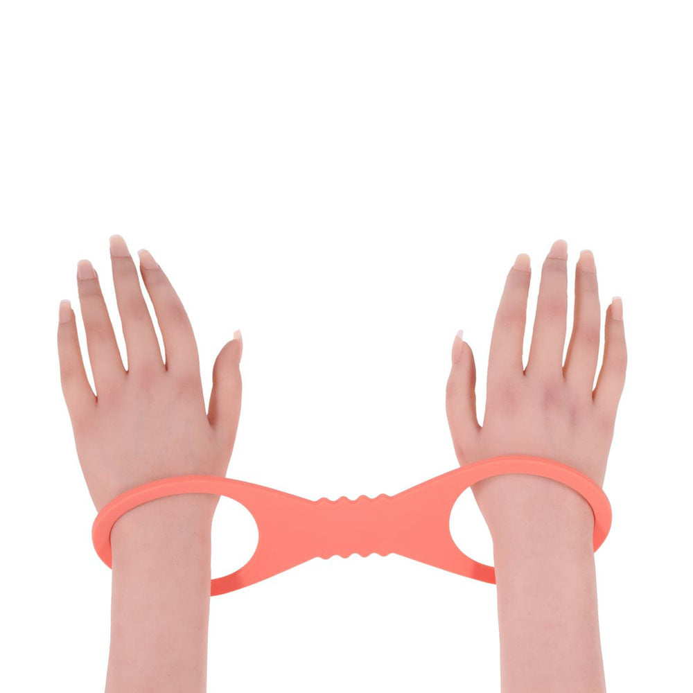 Sex & Mischief Peaches n CreaMe Large Silicone Cuffs - Peach Large Silicone Restraints - Hush Store Sydney 