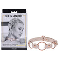 Sex & Mischief Peaches n CreaMe Ring Day Collar - Peach Bondage Collar - Hush Store Sydney 