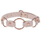 Sex & Mischief Peaches n CreaMe Ring Day Collar - Peach Bondage Collar - Hush Store Sydney 