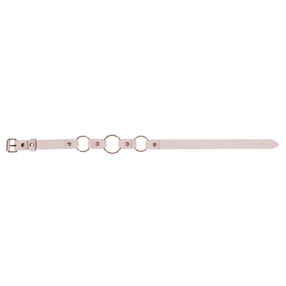 Sex & Mischief Peaches n CreaMe Ring Day Collar - Peach Bondage Collar - Hush Store Sydney 