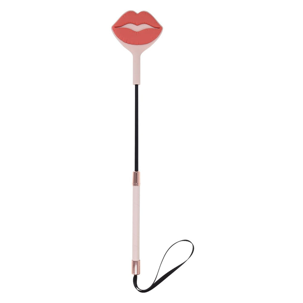 Sex & Mischief Peaches n CreaMe Kiss Crop - Peach Lip Tipped Crop Whip - Hush Store Sydney 