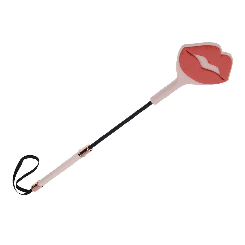 Sex & Mischief Peaches n CreaMe Kiss Crop - Peach Lip Tipped Crop Whip - Hush Store Sydney 