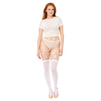 Sex & Mischief Peaches n CreaMe Pearl Garters - Peach / Rose Gold Garters with Pearls - Set of 2 - Hush Store Sydney 