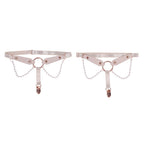Sex & Mischief Peaches n CreaMe Pearl Garters - Peach / Rose Gold Garters with Pearls - Set of 2 - Hush Store Sydney 