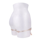Sex & Mischief Peaches n CreaMe Pearl Garters - Peach / Rose Gold Garters with Pearls - Set of 2 - Hush Store Sydney 