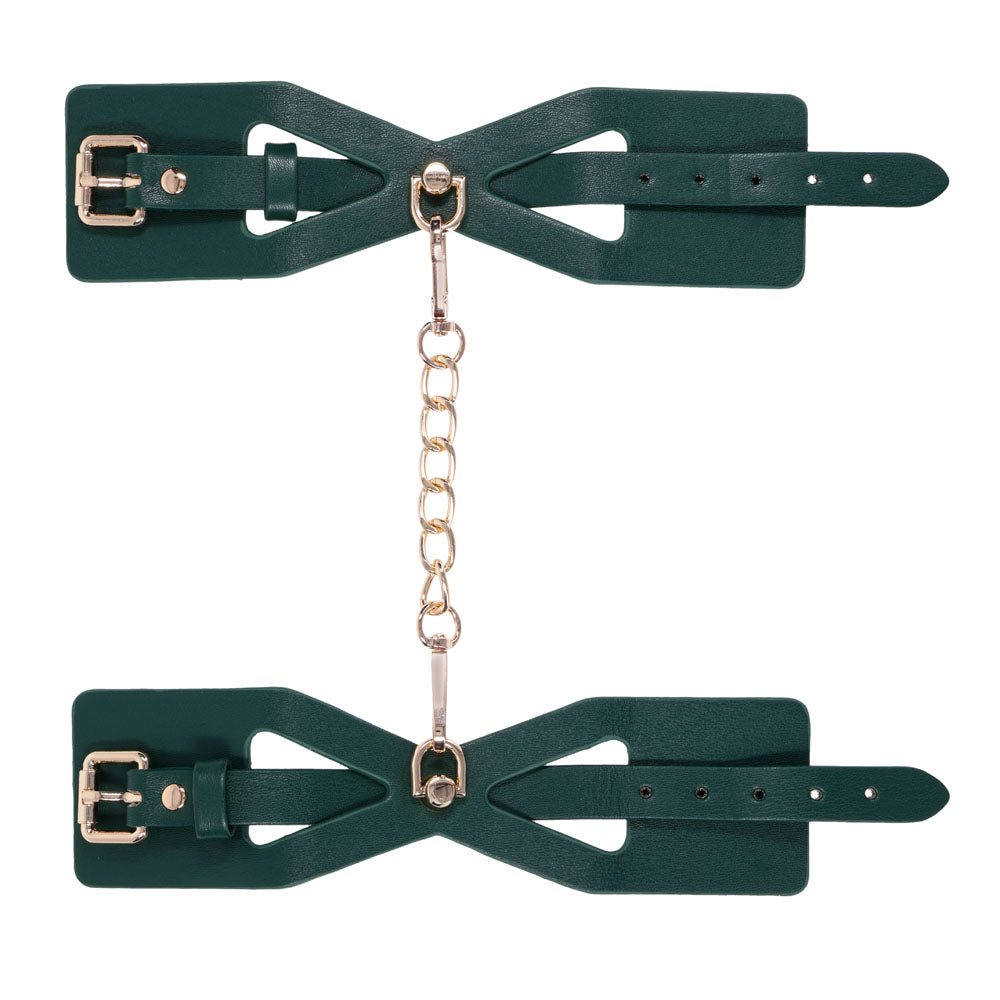 Indica Cutout Cuffs - Green/Gold Restraints - Hush Store Sydney