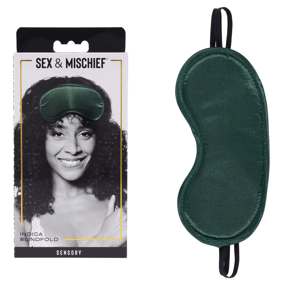 Sex & Mischief Indica Blindfold - Green Eye Mask - Hush Store Sydney 