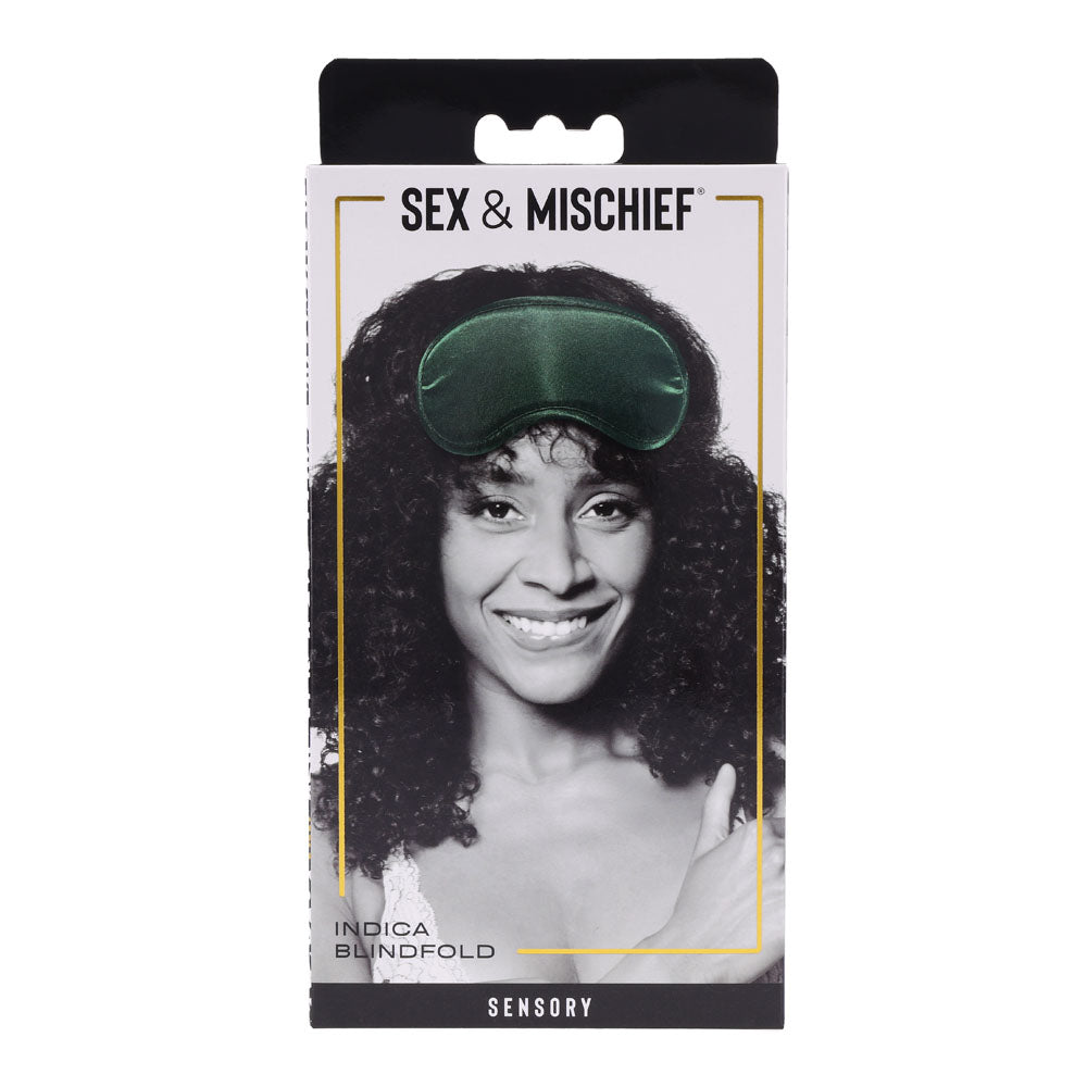 Sex & Mischief Indica Blindfold - Green Eye Mask - Hush Store Sydney 