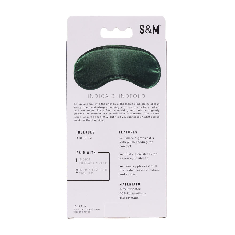 Sex & Mischief Indica Blindfold - Green Eye Mask - Hush Store Sydney 