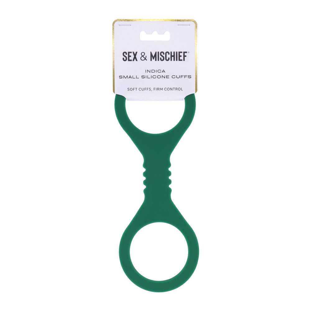 Sex & Mischief Indica Small Silicone Cuffs - Green Small Restraints - Hush Store Sydney 