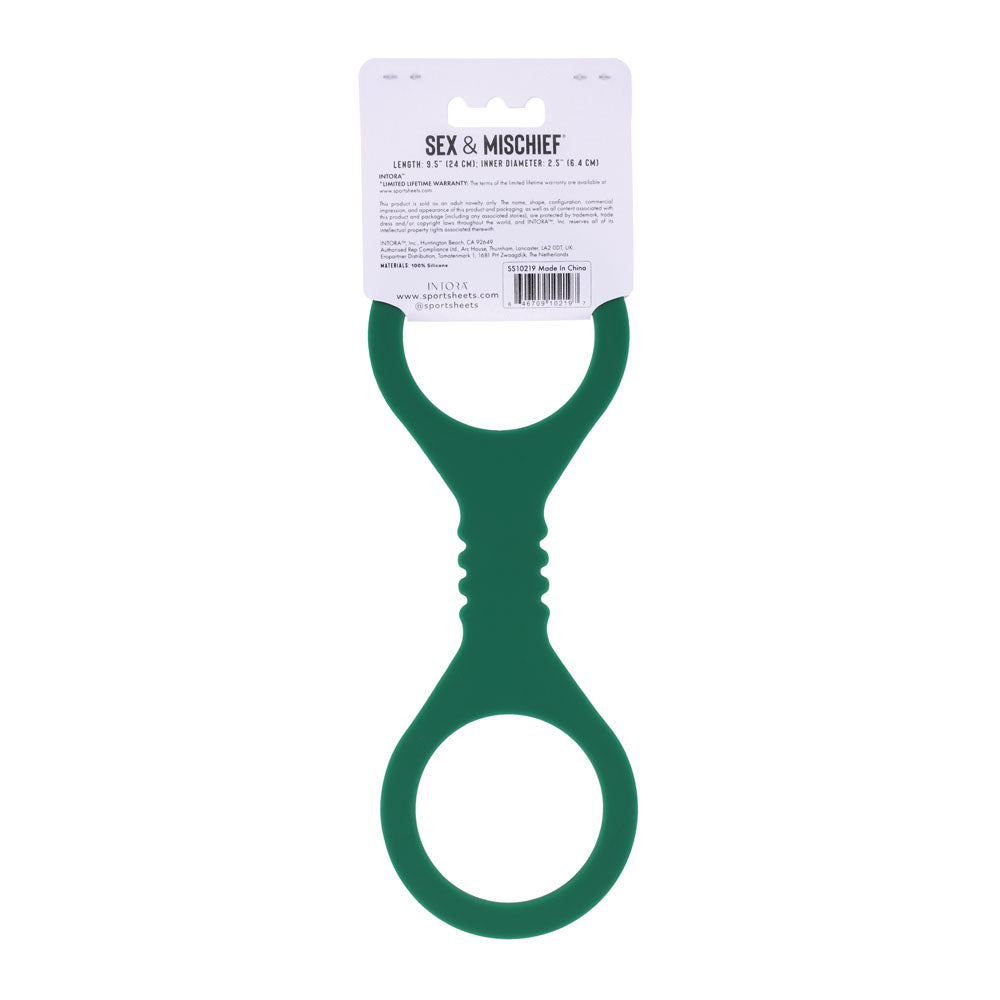 Sex & Mischief Indica Small Silicone Cuffs - Green Small Restraints - Hush Store Sydney 