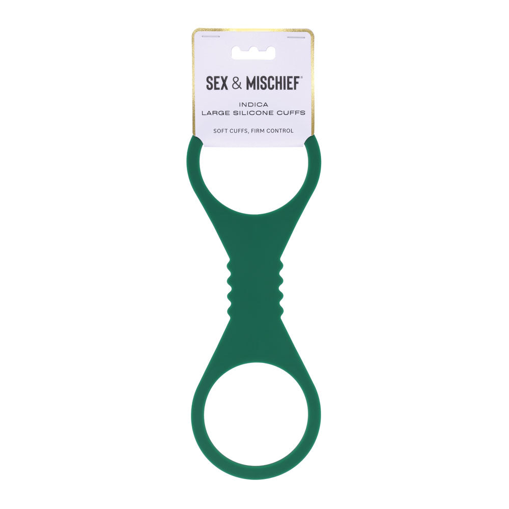 Sex & Mischief Indica Large Silicone Cuffs - Green Large Restraints - Hush Store Sydney 