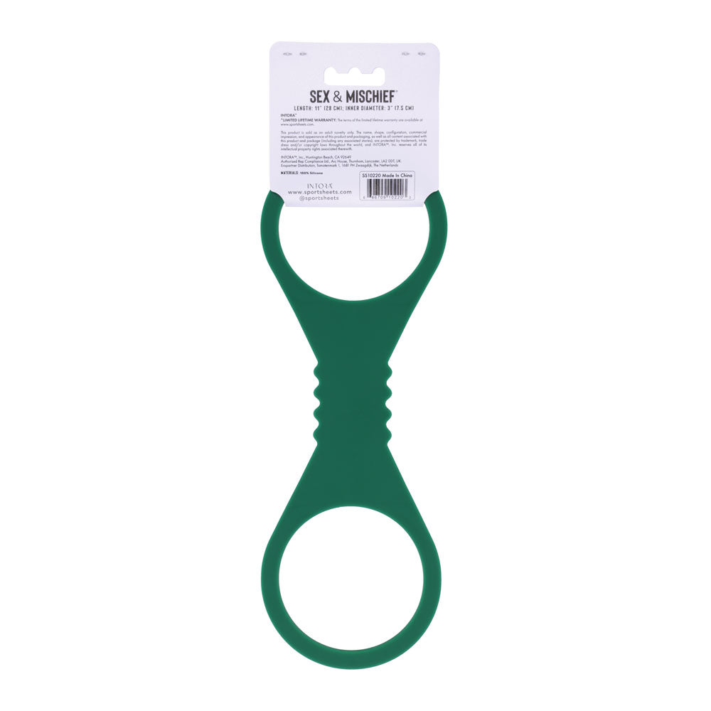 Sex & Mischief Indica Large Silicone Cuffs - Green Large Restraints - Hush Store Sydney 