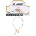 Sex & Mischief Indica Crystal Day Collar - Gold/Emerald Lockable Collar - Hush Store Sydney 