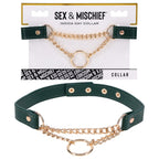 Sex & Mischief Indica Day Collar - Green/Gold Collar - Hush Store Sydney 