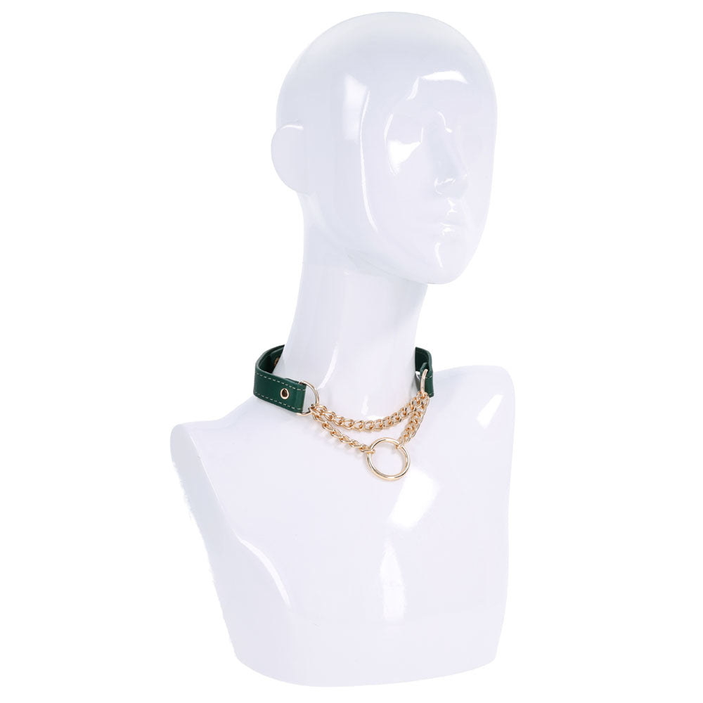 Sex & Mischief Indica Day Collar - Green/Gold Collar - Hush Store Sydney 