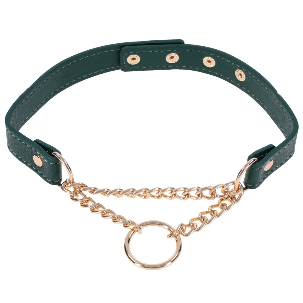 Sex & Mischief Indica Day Collar - Green/Gold Collar - Hush Store Sydney 