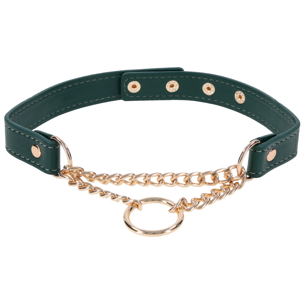 Sex & Mischief Indica Day Collar - Green/Gold Collar - Hush Store Sydney 