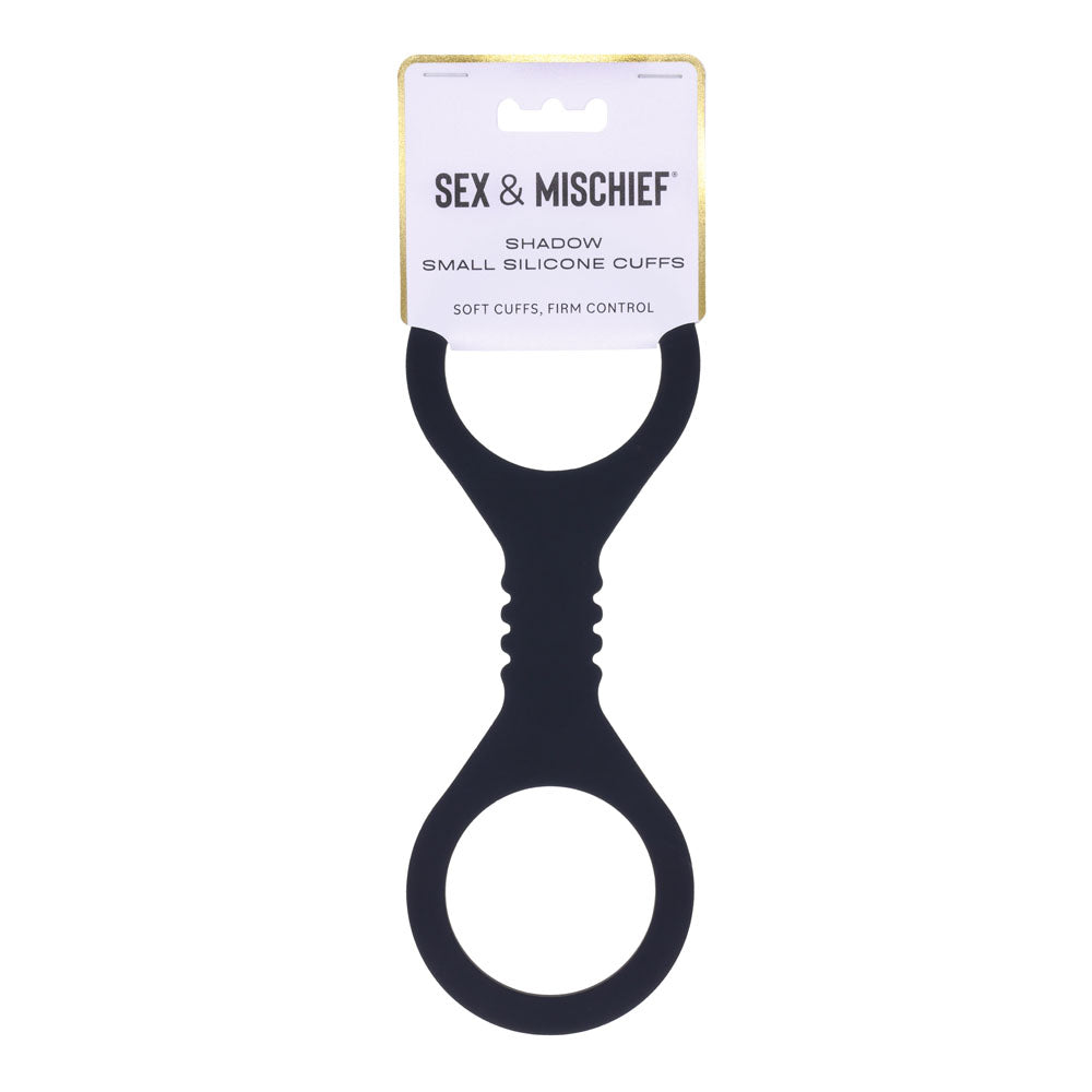 Sex & Mischief Shadow Small Silicone Cuffs - Black Small Restraints - Hush Store Sydney 