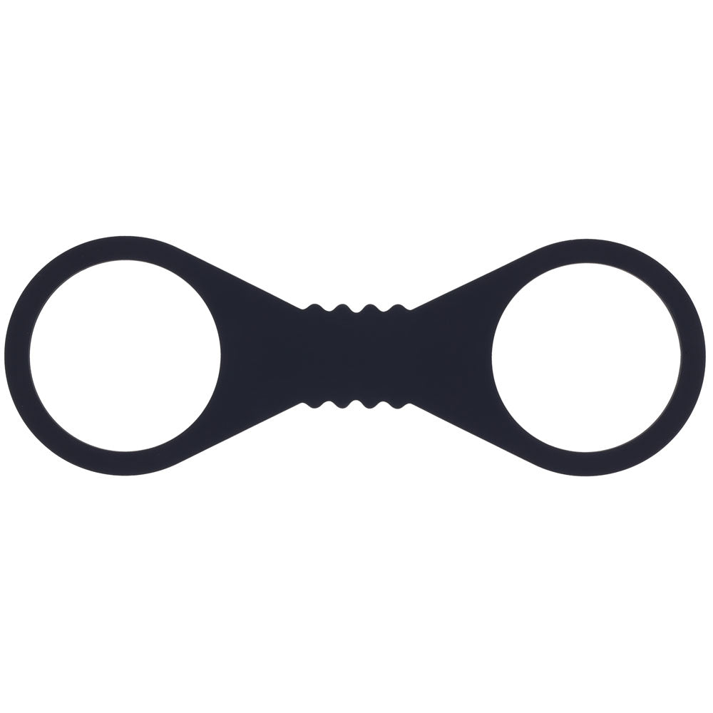 Sex & Mischief Shadow Large Silicone Cuffs - Black Large Restraints - Hush Store Sydney 