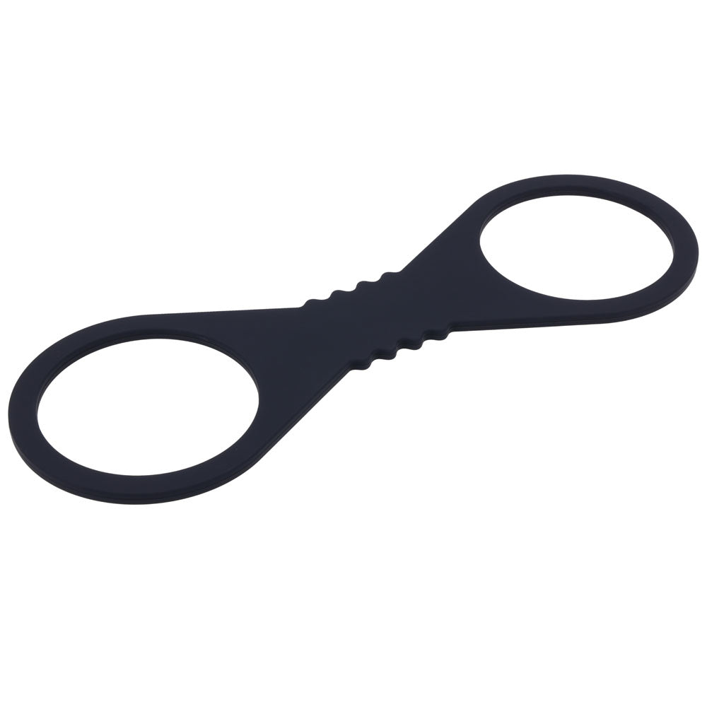 Sex & Mischief Shadow Large Silicone Cuffs - Black Large Restraints - Hush Store Sydney 