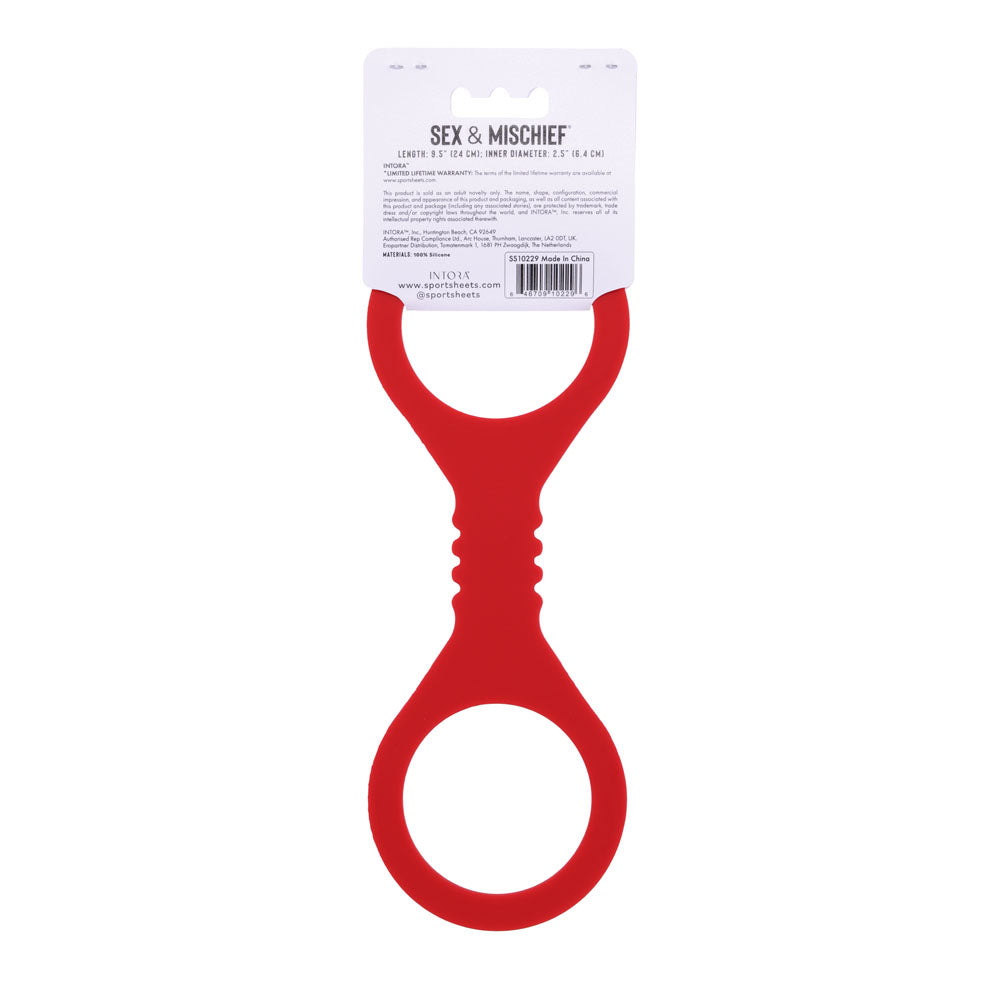 Sex & Mischief Amor Small Silicone Cuffs - Red Small Restraints - Hush Store Sydney 