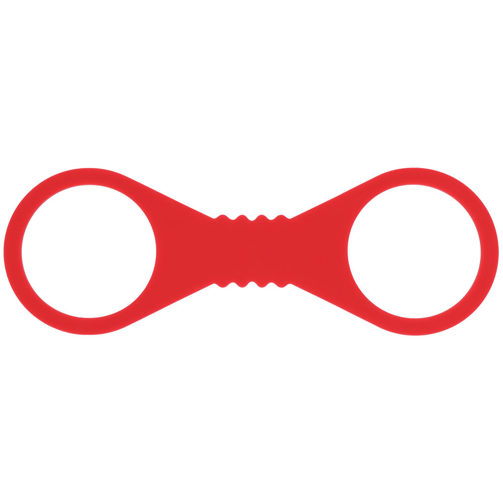 Sex & Mischief Amor Large Silicone Cuffs - Red Large Restraints - Hush Store Sydney 