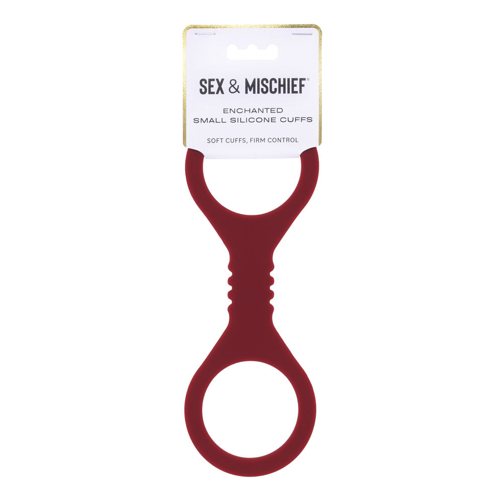 Sex & Mischief Enchanted Small Silicone Cuffs - Burgundy Small Restraints - Hush Store Sydney 