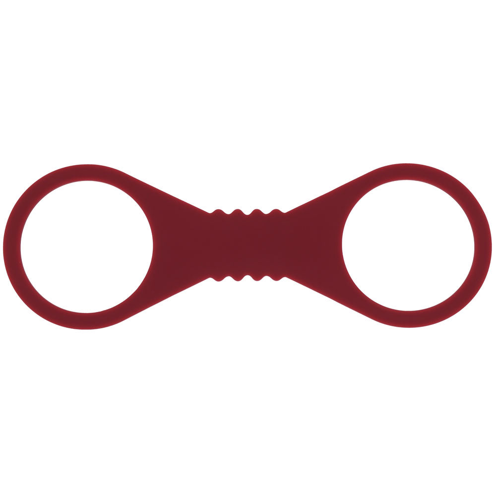 Sex & Mischief Enchanted Large Silicone Cuffs - Burgundy Large Restraints - Hush Store Sydney 