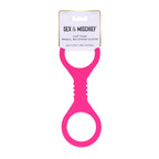 Sex & Mischief Small Hot Pink Silicone Cuffs - Hot Pink Small Restraints - Hush Store Sydney 