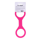 Sex & Mischief Small Hot Pink Silicone Cuffs - Hot Pink Small Restraints - Hush Store Sydney 