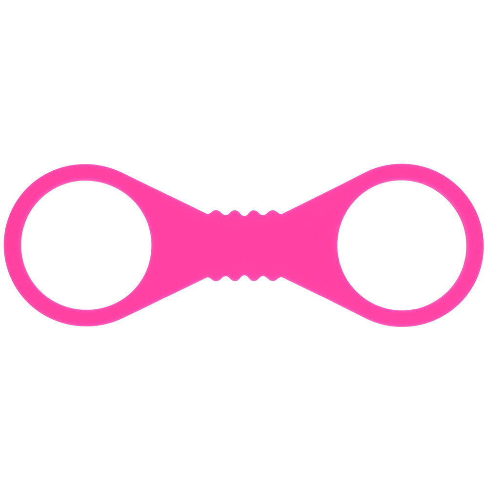 Sex & Mischief Large Hot Pink Silicone Cuffs - Hot Pink Large Restraints - Hush Store Sydney 