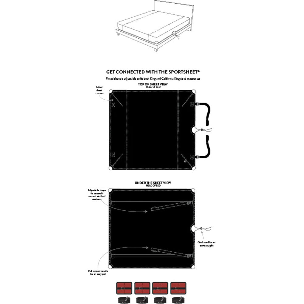 SPORTSHEETS The Sportsheet - King - Bed Restraint Play System - Fits King Size Bed - Hush Store Sydney 