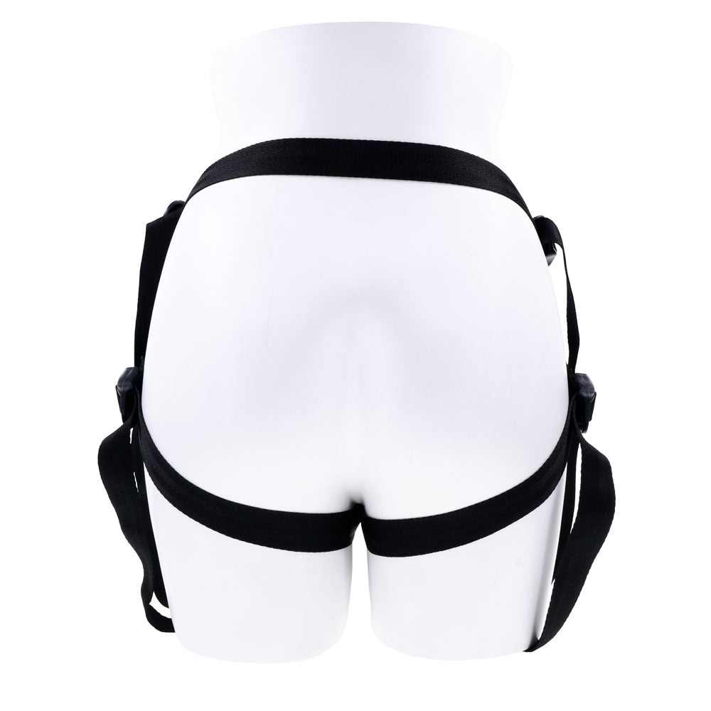 SPORTSHEETS Dual Desires Strap On - Black Adjustable Strap-On Harness (No Probe Included) - Hush Store Sydney 