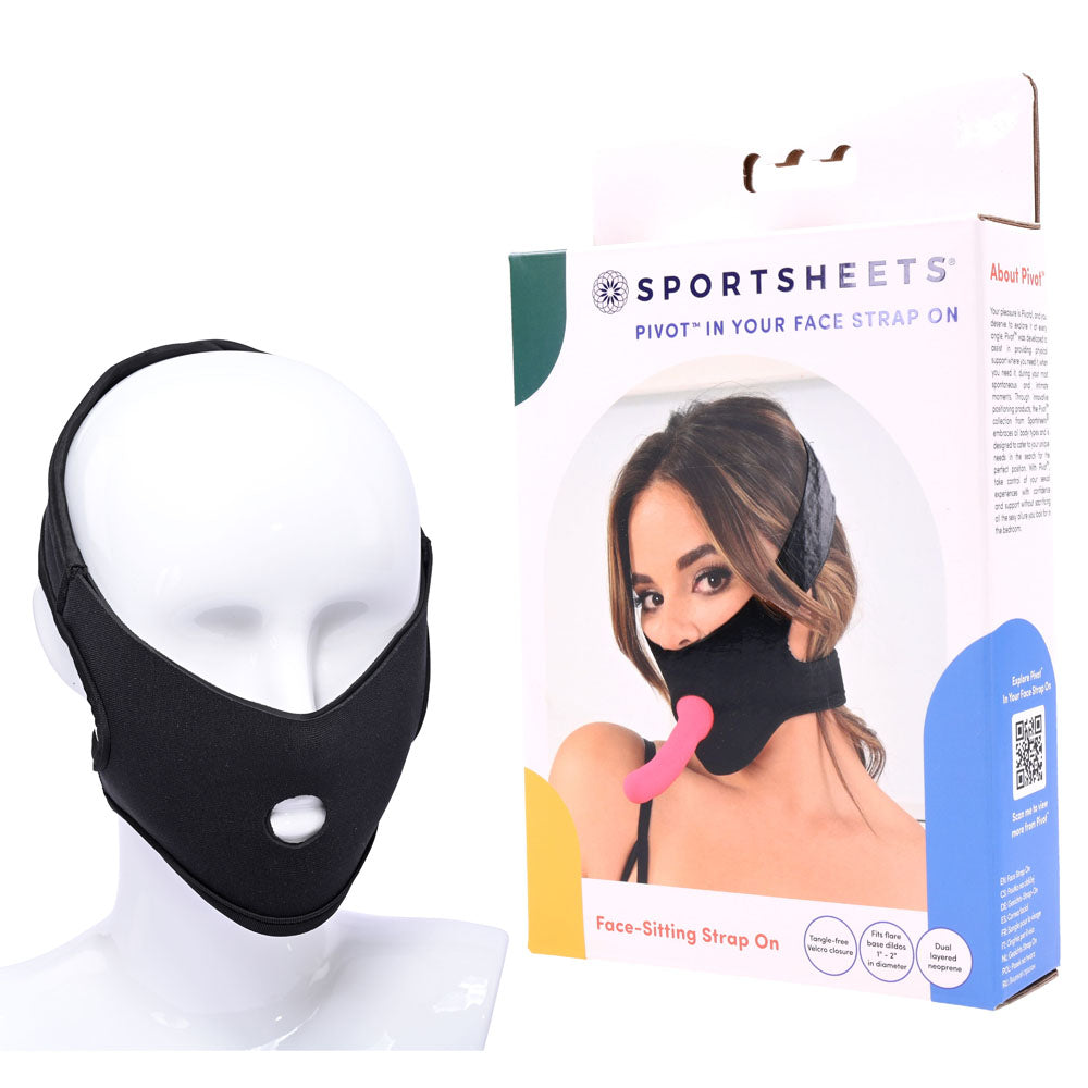Pivot In Your Face Strap On - Black Face-Sitter Strap-On Harness (No Probe Included) - Hush Store Sydney 